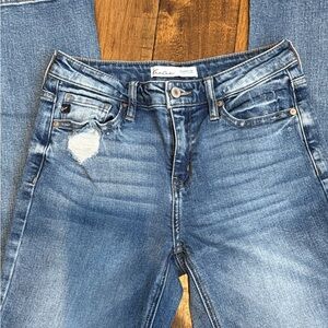 Kancan Women's Blue Distressed Jeans